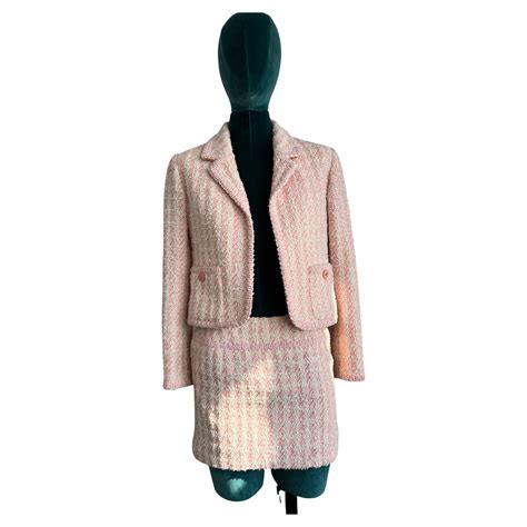 soft pink chanel|chanel pink tweed suit.